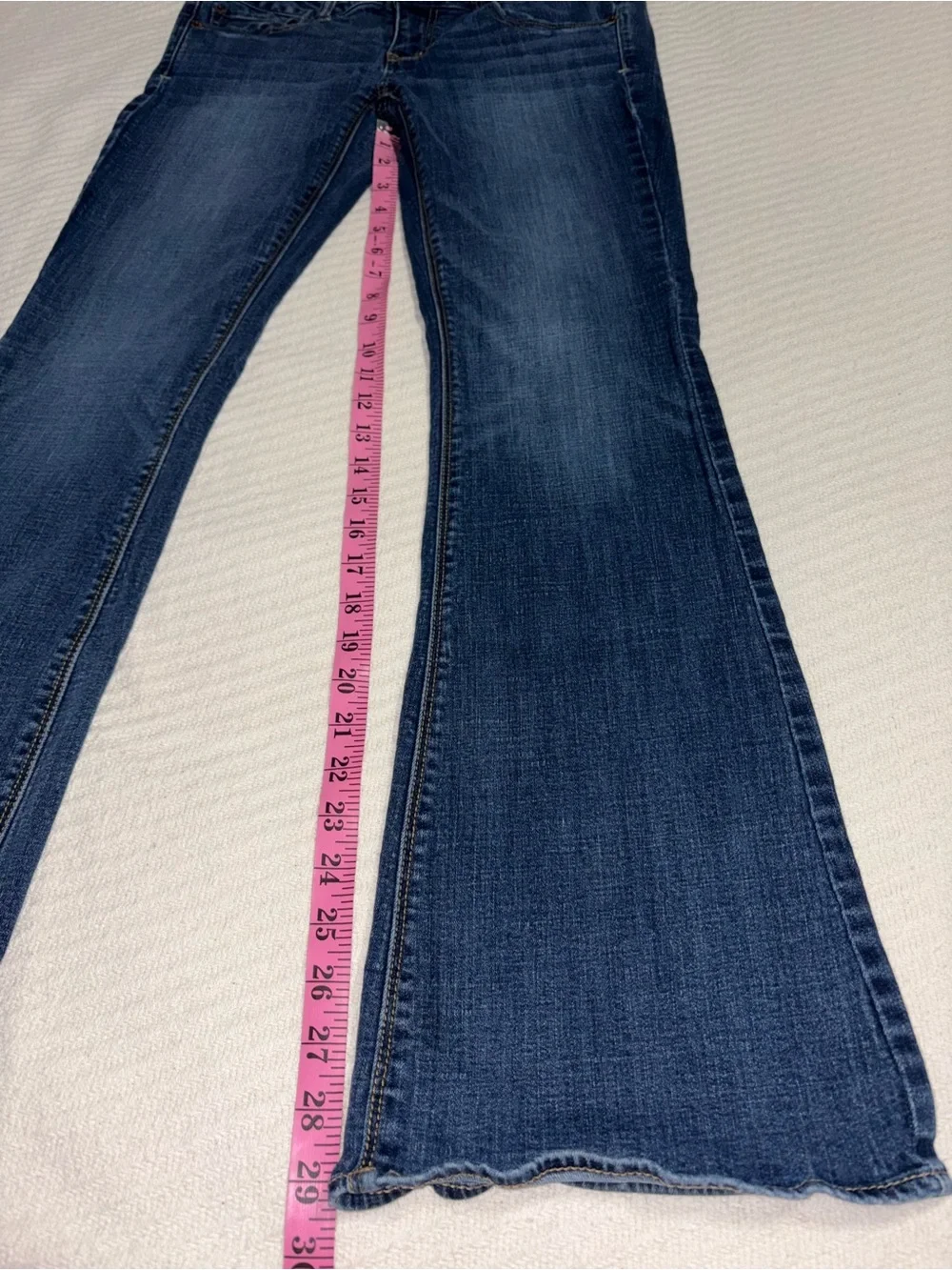 American Eagle Outfitters Dark Blue Super Stretch Artist Flare Leg Jeans Size 8 - Picture 4 of 8